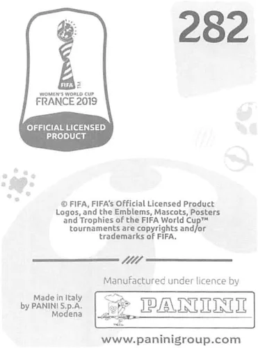 Vista 2 de 2019 Panini FIFA Women's World Cup France Album Stickers (Individual Sticker Only) Soccer #282 Jo Love Scotland 2 Inch by 2 1/2 Inch Collectible