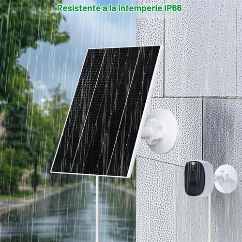 Vista 5 de FUTUREZEN - Panel solar de 4 W para cámaras de seguridad, USB-C y USB, 1 paquete, color blanco