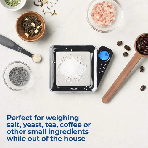 Vista 6 de American Weigh Scales Serie Blade Escala Digital de Bolsillo en Gramos 1000g x 0.1g Mini Escala de Precisión de 0.1g de Exactitud, Escala
