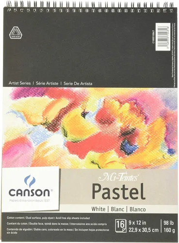 Vista 16 de Canson Artist Series Mi-Teintes - Papel pastel, colores surtidos, bloc plegable, 9 x 12 pulgadas, 24 hojas (98 libras/160g) - Papel de artista