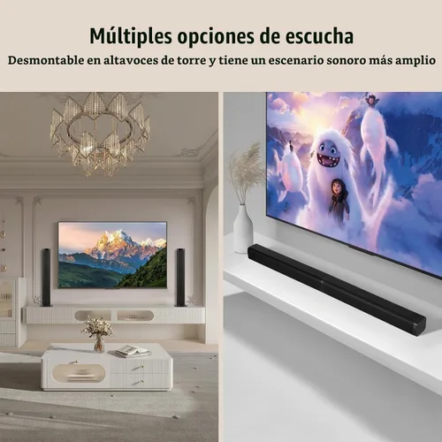 Vista 2 de Elimavi Barra de sonido de 2.1 canales con subwoofer de 5.5 pulgadas