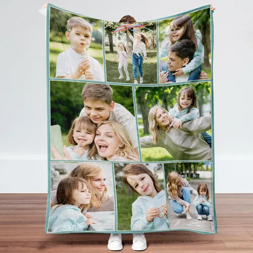 Vista 14 de Manta personalizada con imagen, regalos para novio, novia, manta de fotos personalizada para cumpleaños, aniversario, boda, Navidad