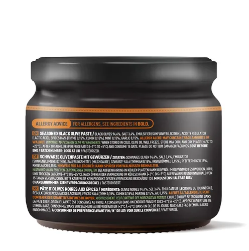 Vista 3 de Marmarabirlik, Aceitunas negras para untar picantes, pasta de aceitunas turcas y tapenade, sabor mediterráneo gourmet, perfecto para sándwiches
