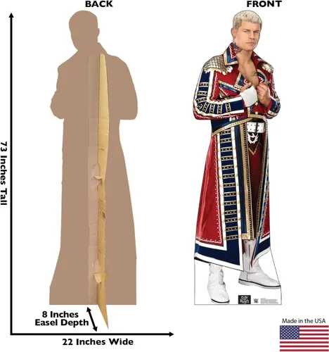 Vista 2 de Cardboard People Cody Rhodes - Soporte de cartón de tamaño real - WWE