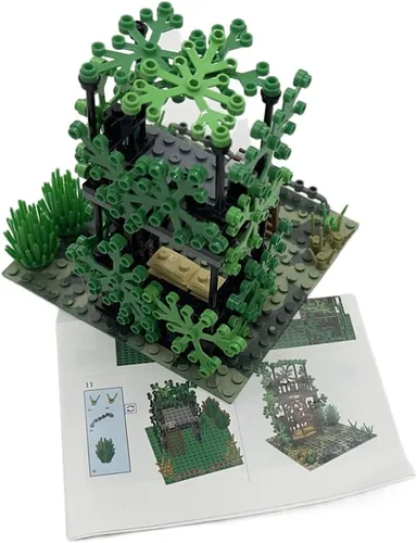 Vista 7 de Lemess - Juego de construcción de torre de vigilancia militar, juego de bloques de construcción de escena de base militar, compatible con juguete