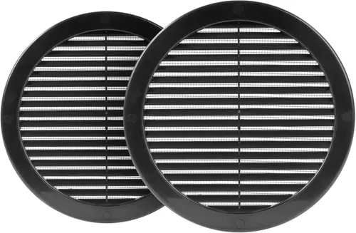 Vista 16 de Paquete de 10 cubiertas redondas de ventilación de aire de 4 pulgadas – Deflector de ventilación de aire Soffit de plástico blanco con malla