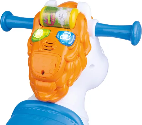 Vista 3 de Winfun Giddy-up Horsey - Juguete mecedor y de montar 2 en 1 - Sensor de movimiento interactivo con sonidos, luces y música, asas de fácil agarre