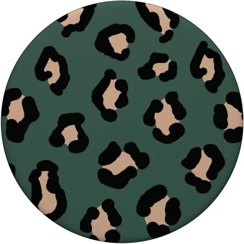 Vista 3 de PopSockets intercambiables con diseño de leopardo y estampado de guepardo verde
