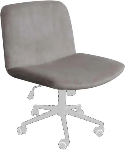 Vista 14 de NICEEC Funda para silla cruzada sin brazos, para oficina, dormitorio, escritorio, tocador, computadora, respaldo medio, asiento ancho sin protector