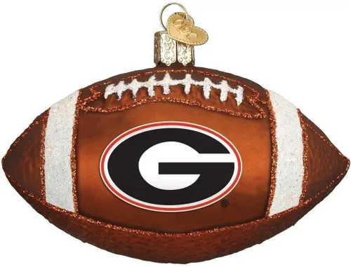 Vista 6 de Old World Christmas University of Georgia Hairy Dawg - Adorno de cristal soplado para árbol de Navidad, decoración navideña hecha a mano, colección