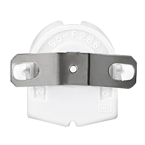 Vista 4 de uxcell 2 unids T5 soporte de luz fluorescente G5 Base no desviada cerradura giratoria lápida lámpara socket AC 500 V 2A para tubo fluorescente LED