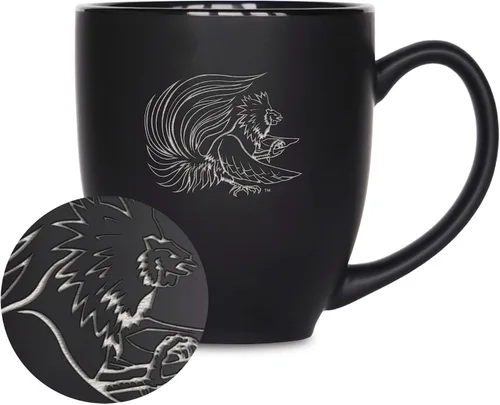 Vista 243 de Rico Industries - Taza de cerámica mate negra con grabado láser estándar de 15oz para NCAA (escuelas T & U) - Para bebidas calientes o frías