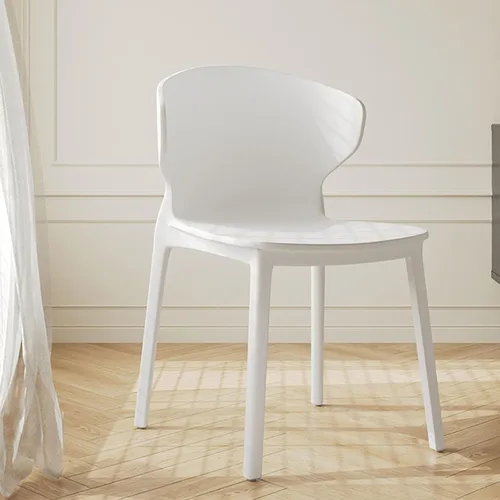 Vista 13 de Kitchen Dining Chairs Stackable,Plastic Chairs,Kitchen Chair, Stackable Patio Chair for Indoor, Outdoor, Restaurant, Cafe,Bistro,Assembly Free Black