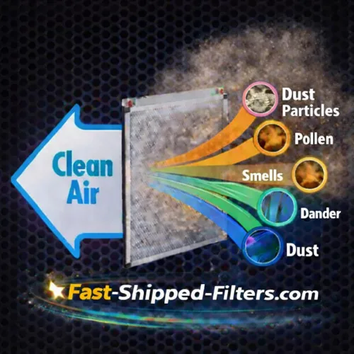 Vista 4 de Fast-Shipped-Filters - Paquete de 10 almohadillas de filtro de repuesto de 16 x 25 pulgadas, diseñadas para adaptarse al filtro de aire electrónico