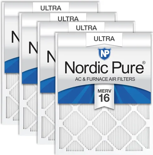 Vista 121 de Nordic Pure 20x20x1 (Tamaño real: 19 1/2 x 19 1/2 x 3/4) Filtros de aire para caldera/aire acondicionado Poly Green MERV 6 – Reduce el polvo