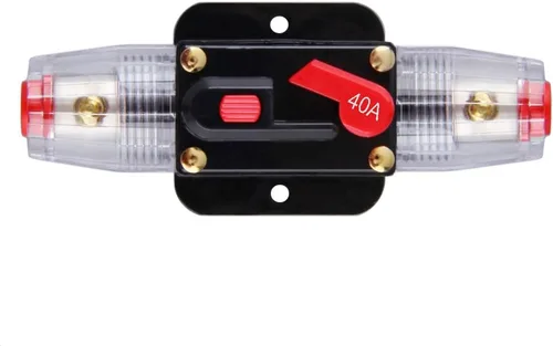 Vista 8 de 12V-24V DC 30A Car Audio Inline Disyuntor de reinicio de fusibles Inversor para Sistema de Interruptor Estéreo Protección 30 Amp