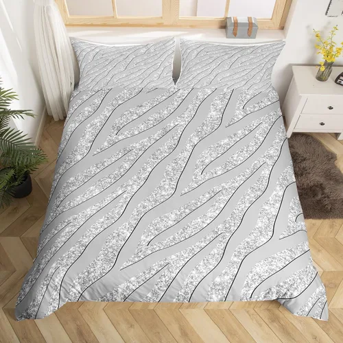 Vista 12 de Feelyou Juego de ropa de cama con estampado de leopardo para niñas, niños y mujeres, funda de edredón de piel de leopardo arcoíris neón, funda