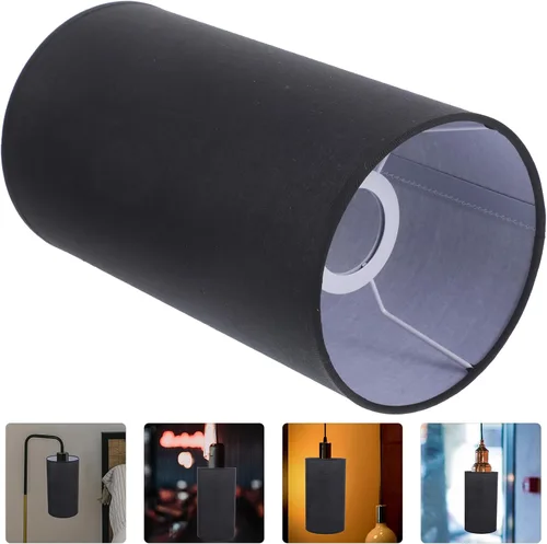 Vista 9 de Angoily Pantalla de lámpara de repuesto para lámpara de mesa, luz de pie de 9.84 x 5.51 x 5.51 pulgadas, pantalla de tambor de tela, cubierta