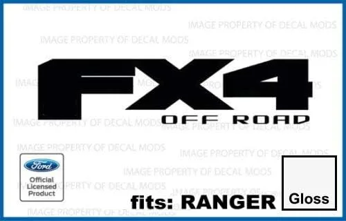 Vista 3 de FX4 Offroad - Calcomanías adhesivas naranjas para Ford Ranger troqueladas (2019-2020) - CO_Solid (juego de 2) con licencia