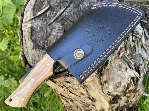 Vista 4 de Perkin Cuchillo de caza con vaina Cuchillo de carnicero 1095 Acero PK2500