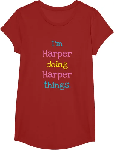 Vista 51 de Harper - Camiseta de regalo para niños con texto personalizado
