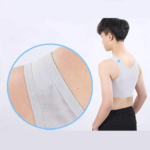 Vista 4 de 3 piezas de camiseta sin mangas para mujer transgénero Tomboy FTM elástica sin mangas (S-2XL)