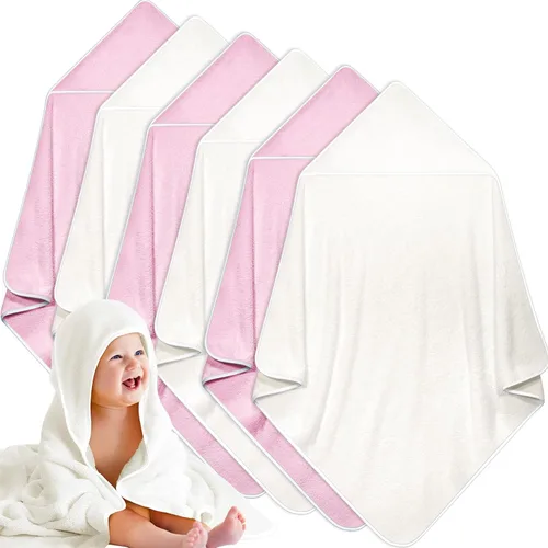 Vista 9 de Chumia - Paquete de 6 toallas de baño con capucha para bebé, 30 x 30 Varios