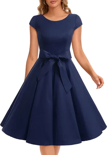 Vista 17 de Dressystar - Vestidos clásicos de fiesta con mangas casquillo, estilo Rockabilly y retro de la década de 1950