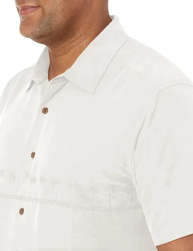 Vista 3 de Quiksilver Camisa con cuello floral de 4 botones para hombre