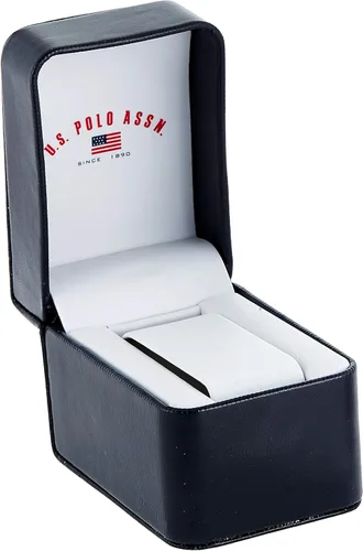 Vista 5 de US Polo Assn US8621 Reloj analógico de cuarzo plateado para hombre plateado
