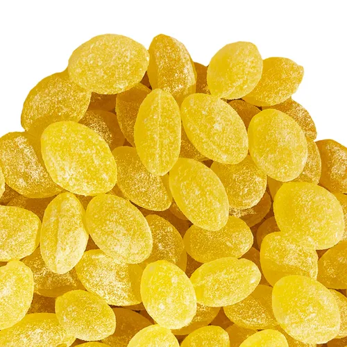 Vista 10 de Sanded Lemon Drops Old Fashioned Hard Candy 6 Lbs Sin gluten, viene en frasco, 6 libras