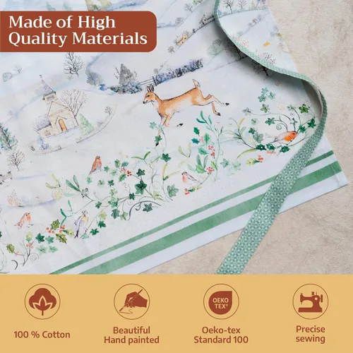 Vista 833 de Maison d' Hermine Delantales para mujer con bolsillo, 100% algodón (27.50 x 31.50 pulgadas)