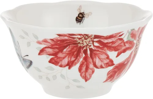 Vista 3 de Lenox 884473 Butterfly Meadow Holiday - Juego de vajilla de 12 piezas, Navidad, anfitrión