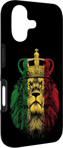 Vista 3 de Rasta Lion of Judah Rastafarian Reggae Ethiopian Lion Gift Case for iPhone 17