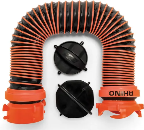 Vista 3 de Camco Rhino - Tanque portátil de 15 galones para autocaravana y medidor de tanque Rhino RV Cuenta con una fácil instalación, se fija a una