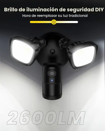 Vista 5 de Cámara de seguridad ieGeek con reflector al aire libre, cámaras de seguridad inteligentes para el hogar 2K cableadas, cámara de luz de inundación