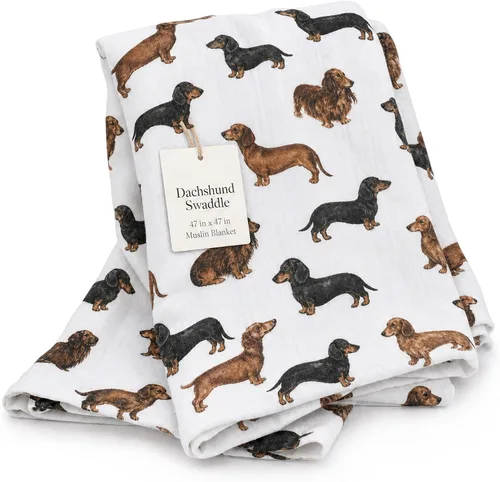 Vista 14 de Mud Pie Manta para Bebé con Diseño de Raza de Perro, Corgi, 47" x 47