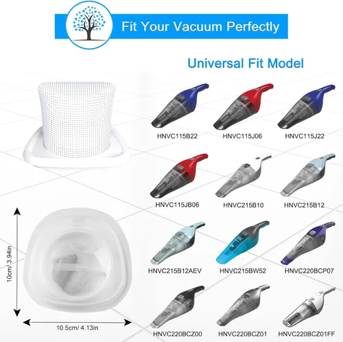 Vista 2 de Filtros HNVCF10 para Black and Decker HNVC215B10, HNVC215B12AEV, HNVC220BCZ00, HNVC220BCZ01, HNVC115JB06, HNVC215B12, HNVC220BCZ10, HNVC215B06. 52W