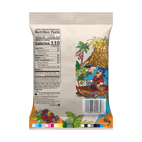 Vista 2 de Pirate's Booty Cheddar Blast - Bocadillos de queso, sin gluten, aperitivos saludables para niños, aperitivos de Halloween, bolsas de aperitivos
