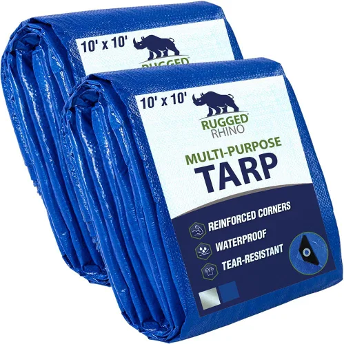 Vista 22 de RUGGED RHINO Lona resistente 100% impermeable para todo tipo de clima, lonas resistentes a la temperatura UV de 5 mil, cubierta multiusos de alta