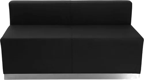Vista 6 de Flash Furniture HERCULES Alon Series Black LeatherSoft Configuración de recepción, 3 piezas Negro