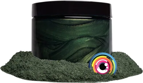 Vista 4 de Pigmentos Eye Candy Pigments Premium Green Mica Powder – Bonsai Green (0.88 oz) – para epoxi, resina, jabón, pintura, carpintería, vertido acrílico