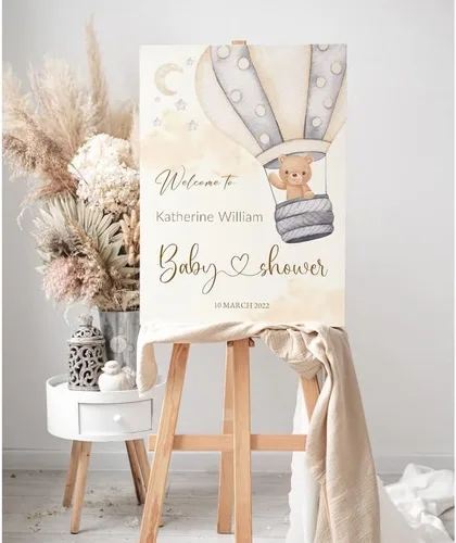 Vista 26 de Letrero de bienvenida con texto en inglés «We Can Bearly Wait Baby Show» («We Can Bearly Wait Baby Show»)