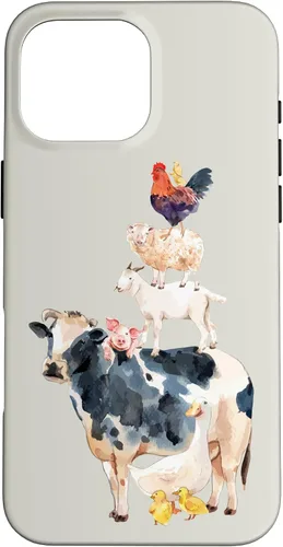 Vista 19 de Cute Animals Cow Chicken Pig Farmer Animal Lover Case for iPhone 17