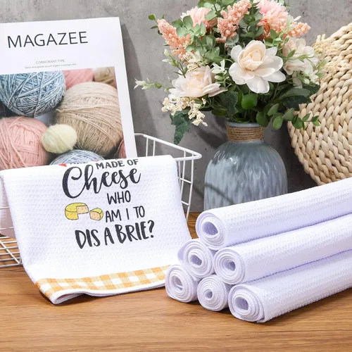 Vista 6 de Breling Toalla de cocina de sublimación en blanco de 16 x 24 pulgadas, tejido de gofre, de microfibra, de secado rápido, absorbentes para regalos