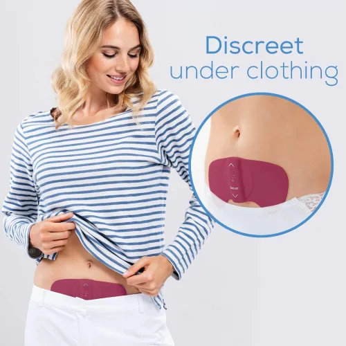 Vista 4 de Beurer EM50 Unidad TENS y Almohadilla Térmica - Portátil para Alivio del Dolor de Cólicos Menstruales y de la Espalda Inferior, Recargable, Apagado