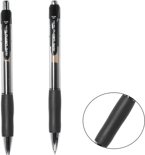 Vista 3 de AIHAO Bolígrafos de gel, punta media, tinta negra, paquete de 12 bolígrafos retráctiles de tinta de gel con tinta de primera calidad y agarre cómodo