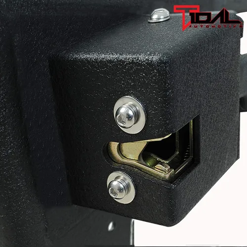 Vista 3 de EAG Puerta tubular de la bandera de Estados Unidos 4 con espejo reflectante apto para Wrangler JK 07-18 4 puertas solamente