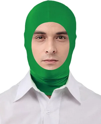 Vista 33 de Seeksmile Zentai - Máscara capucha unisex de licra elastano