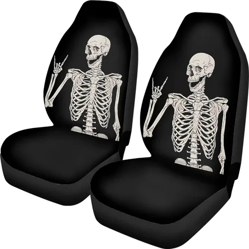 Vista 8 de ELEQIN 250 fundas de asiento delantero de automóvil con bandera patriótica estadounidense, paquete de 2 protectores de asiento de poliéster suaves